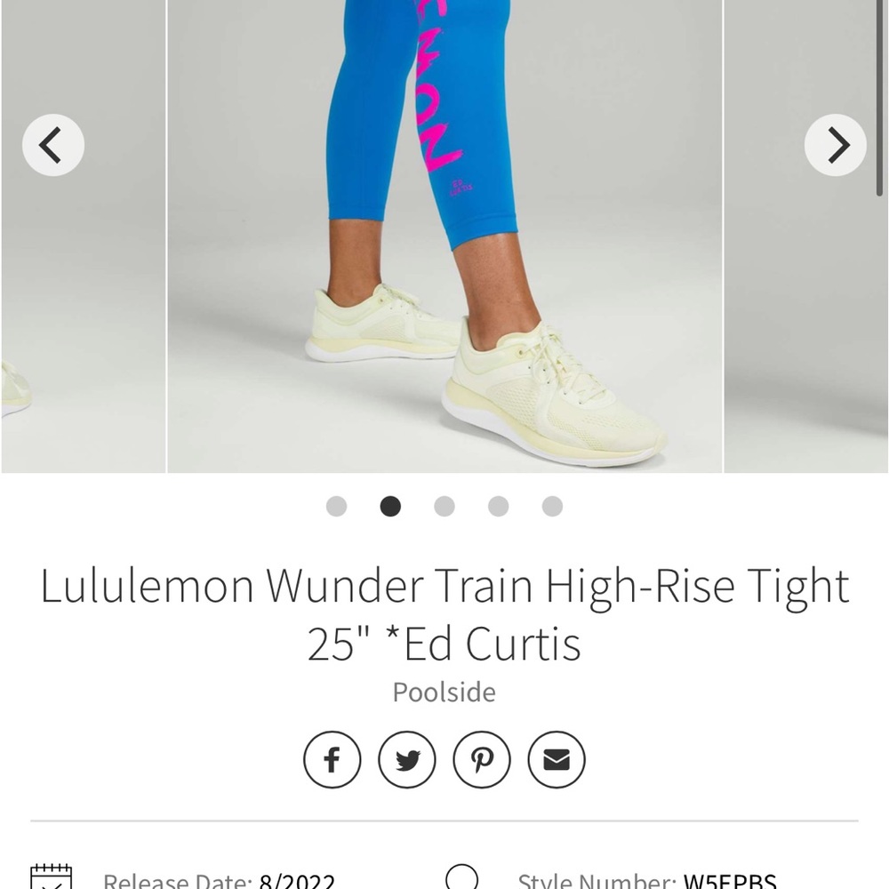 Lululemon Wunder Train High-Rise Tight 25" *Ed Curtis
Poolside, size 4